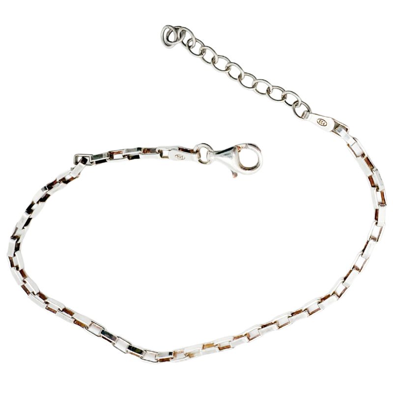 Pulsera de plata de ley - 19 cm