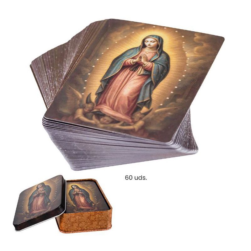 Estampas Virgen de Guadalupe con caja met�lica - 9 x 6 cm.