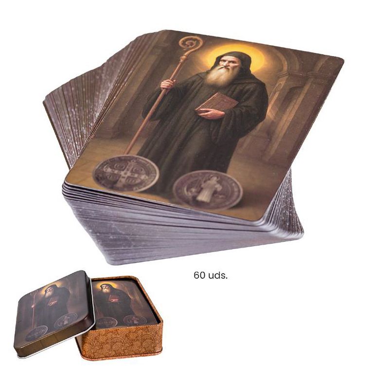 Estampas San Benito con caja met�lica - 9 x 6 cm.