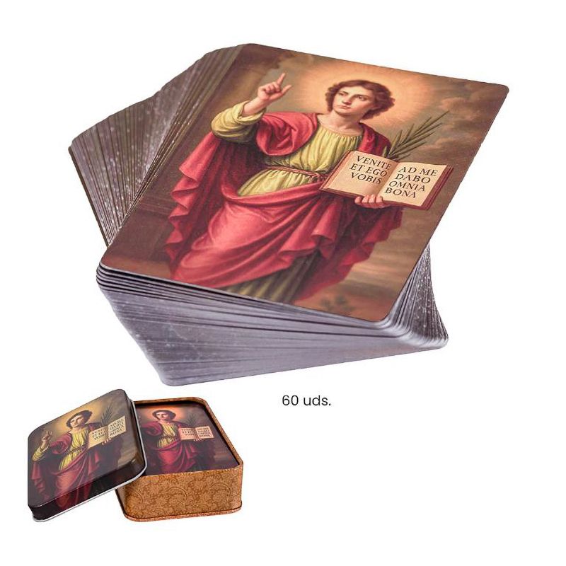 Estampas San Pancracio con caja met�lica - 9 x 6 cm.