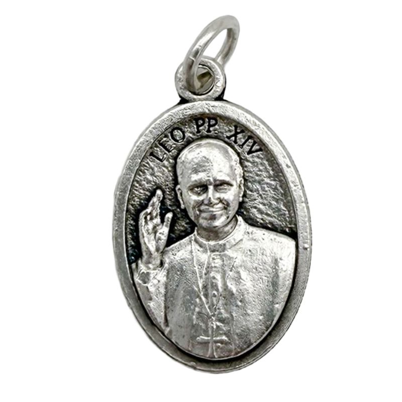 Medalla Papa Le�n XIV de metal - 22 mm