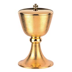 Copn clsico en metal dorado con acabado tex...