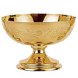 Copn-patena en metal dorado con decoracin de ...