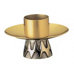 Candelero con base geomtrica en metal de Art...