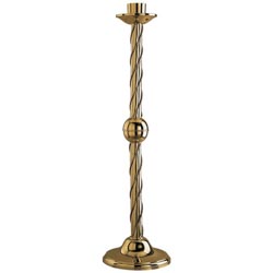 Candelero de pie contemporneo en latn con m...