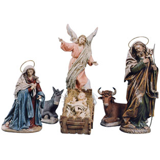 Nacimiento hebreo de 7 piezas con dos ngeles...