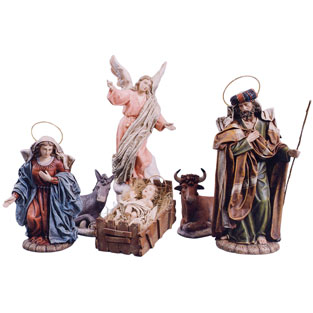 Nacimiento hebreo de 7 piezas - barro y tela ...