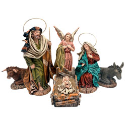 Nacimiento hebreo de 6 piezas - barro y tela ...