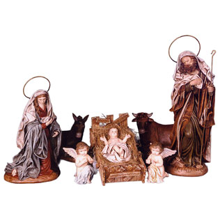 Nacimiento hebreo de 7 piezas - barro y tela ...
