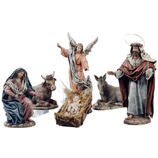 Nacimiento hebreo de 6 piezas - barro y tela ...
