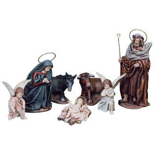 Nacimiento hebreo de 7 piezas - barro y tela ...