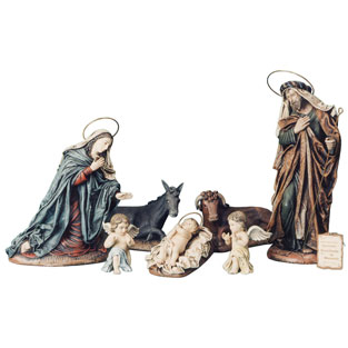 Nacimiento hebreo de 7 piezas - barro y tela ...