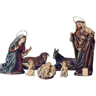 Nacimiento hebreo de 6 piezas - barro y tela ...