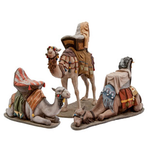 Grupo camellos reyes adorando pc