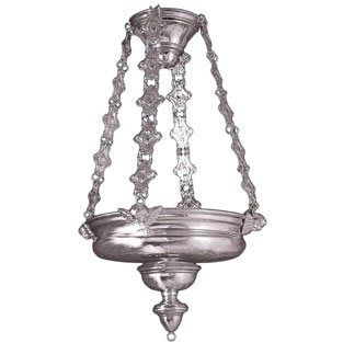 Lampara lisa c/angelitos de 25 cm