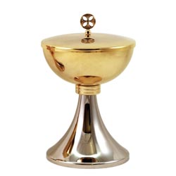 Copn en latn dorado de 24K con base platead...