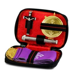 Estuche porttil de sacerdote en piel autnti...