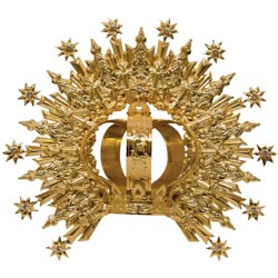 Corona imperial con aureola con estrellas y p...