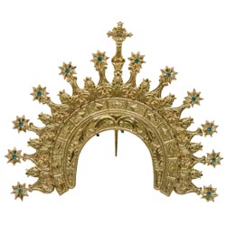 Peineta para virgen cincelada a mano