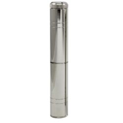 Hisopo de bolsillo en metal plateado  16 cm
