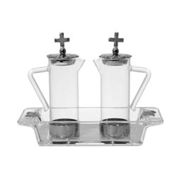 Vinajeras modelo Ravenna en cristal con tap...