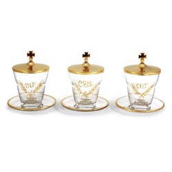 Set de 3 botes de cristal para leos pintados...