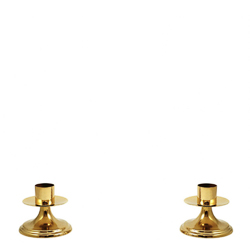Candelero bajo en latn dorado Altura 6 cm