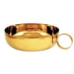 Copn-patena en latn dorado 24K con anillo l...