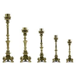 Candelabro barroco en bronce antiguo Altura 2...