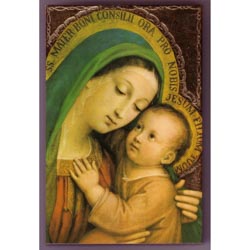 Retablo de madera con relieve de la virgen