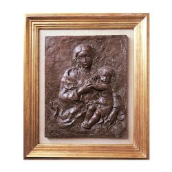 Bajorrelieve Virgen con Nio  Boceto en alaba...