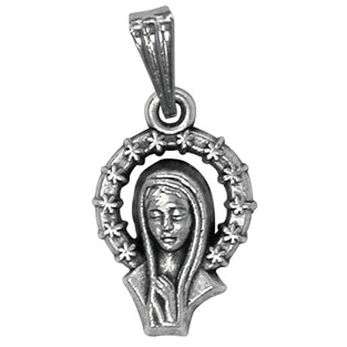 Medalla de la Virgen Mara, Metal Plateado