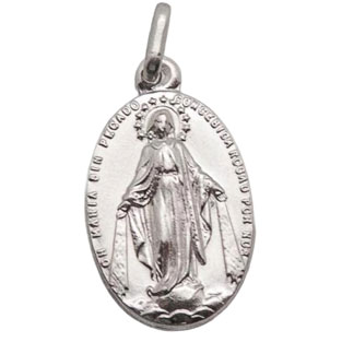 Medalla de la Virgen Milagrosa, Plata de ley,...