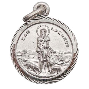 Medalla de San Lzaro, Plata de ley, Medidas ...