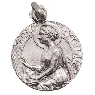 Medalla de Santa Cecilia, Plata de ley, Medid...