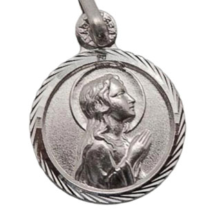 Medalla de la Virgen Nia, Plata de ley, Medi...