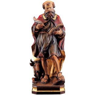 Imagen de San Lucas Evangelista en talla de m...
