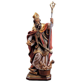 Imagen de San Nicols en talla de madera