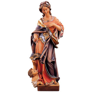 Imagen de Santa Isabel en talla de madera