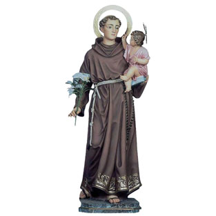 Imagen de San Antonio de Padua en pasta de ma...