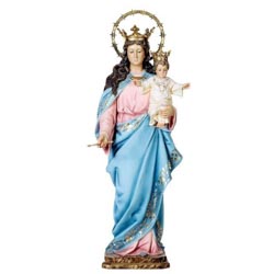 Virgen Auxiliadora - Imagen en pasta de mader...