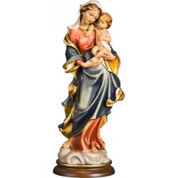 Virgen en la Nube - Imagen en talla de madera...