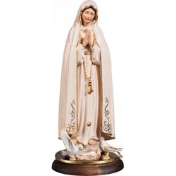 Nuestra Seora de Ftima con palomas - Imagen...