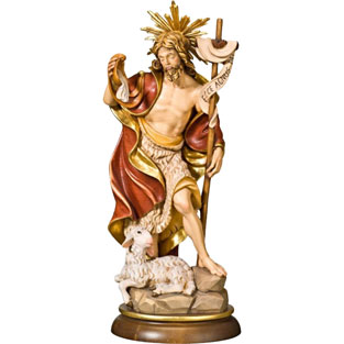 Imagen de San Juan Bautista con aureola en ta...