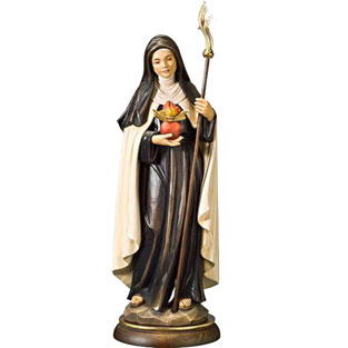 Imagen de Santa Gertrudis (corazn) en talla ...