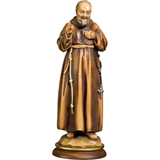 Imagen de San Padre Po en talla de madera