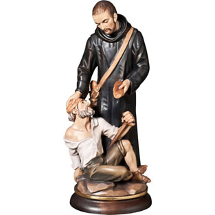 Imagen de San Juan de Dios en talla de madera