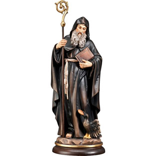 Imagen de San Benito en talla de madera