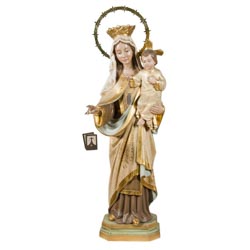 Virgen del Carmen - Imagen en talla de madera...