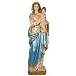 Virgen con Nio - Imagen en talla de madera -...